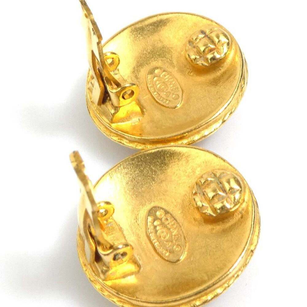 CHANEL Gold Logo Earrings - Picture 6 of 8